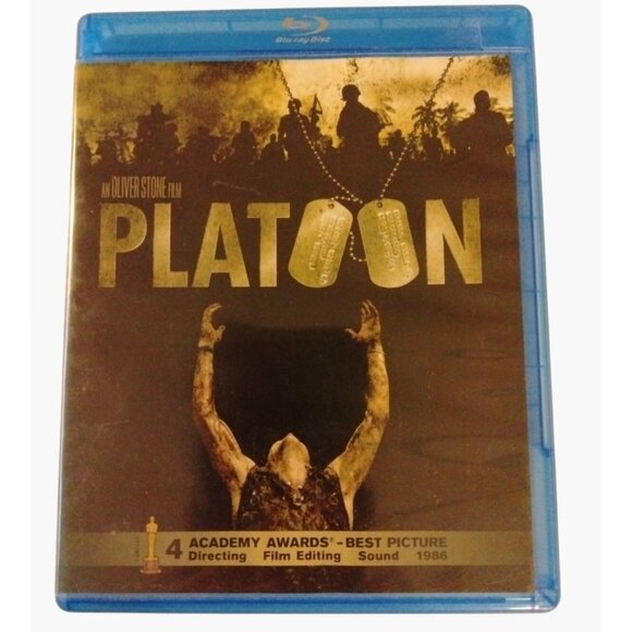 Platoon Blu ray 1986 Oliver Stone Film Academy Award Best Picture War Movie - Picture 1 of 4